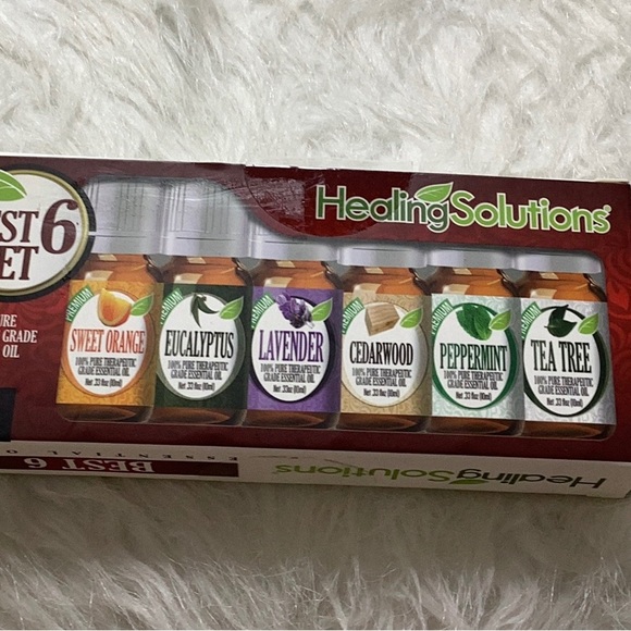 HEALING SOLUTIONS 6 bottled essential body oils, New - Picture 2 of 4